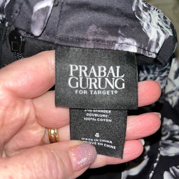 Prabal Gurung full black & white skirt 4 - Picture 3 of 9